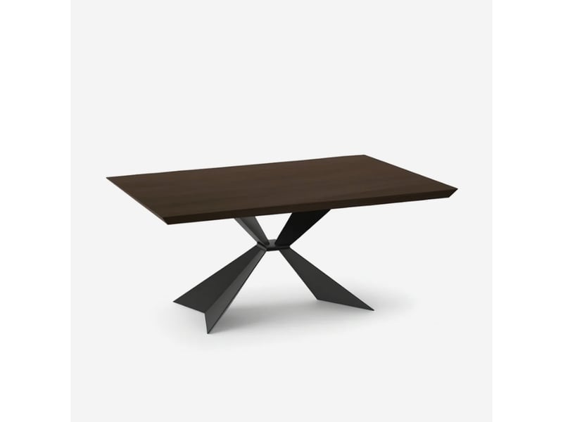 Table de salle à manger extensible en bois et métal 160240x90 taurus  - Conforama A