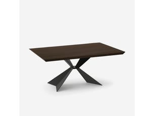 Table de salle à manger extensible en bois et métal 160240x90 taurus
