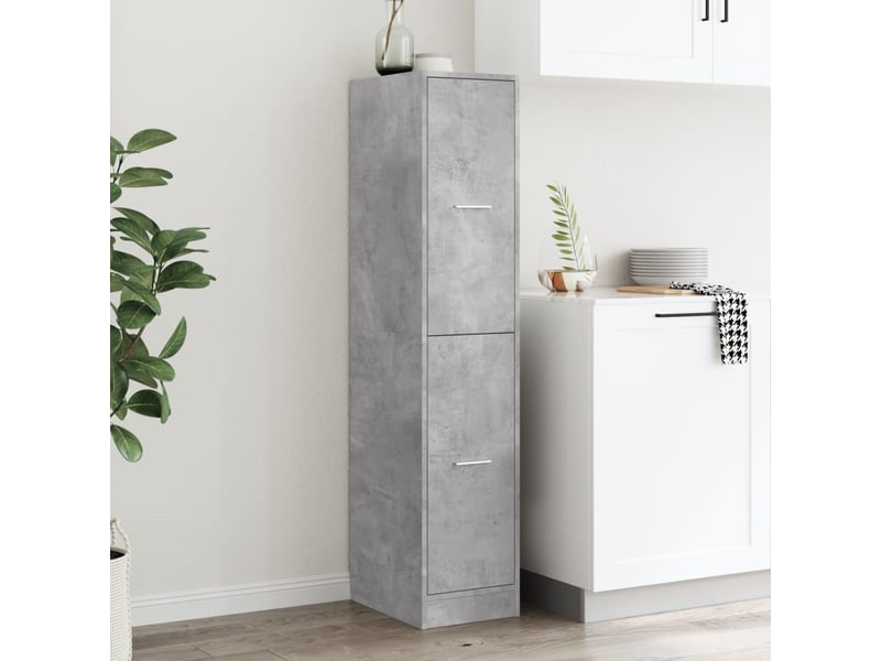  Meuble de rangement, armoire d'apothicaire gris béton 30x41x144,5 cm bois ingénierie  - Conforama C