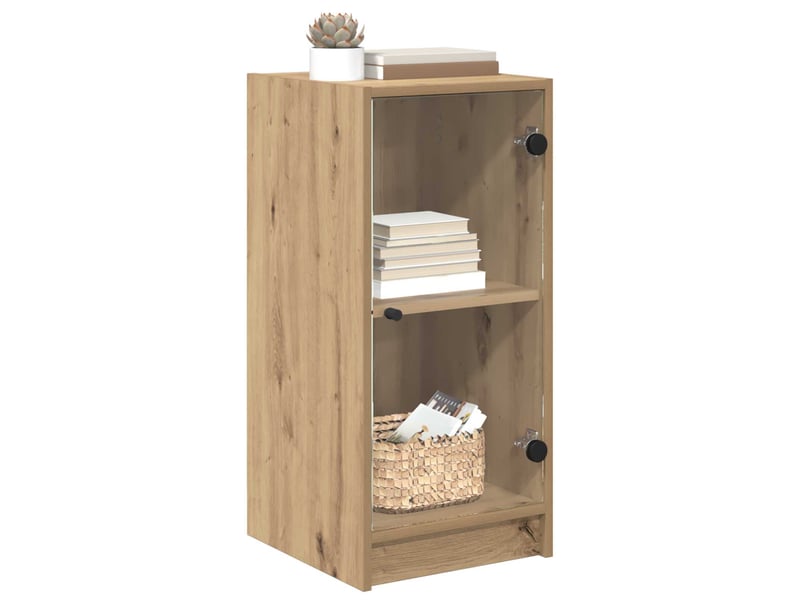  Buffet - bahut - meuble de rangement chêne artisanal 35 x 37 x 76 cm bois d'ingénierie  - Conforama C