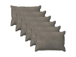 Lot de 6 coussins avec oreiller, coussins décoratifs houten gris clair fløjl cf51252