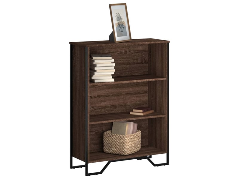  Bibliothèque, étagère de rangement chêne marron 80x31x106 cm bois d'ingénierie  - Conforama B