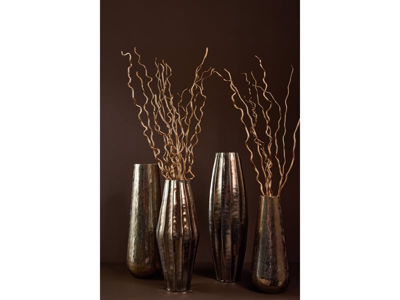  Vase design en métal tessa 57cm doré  - Conforama D