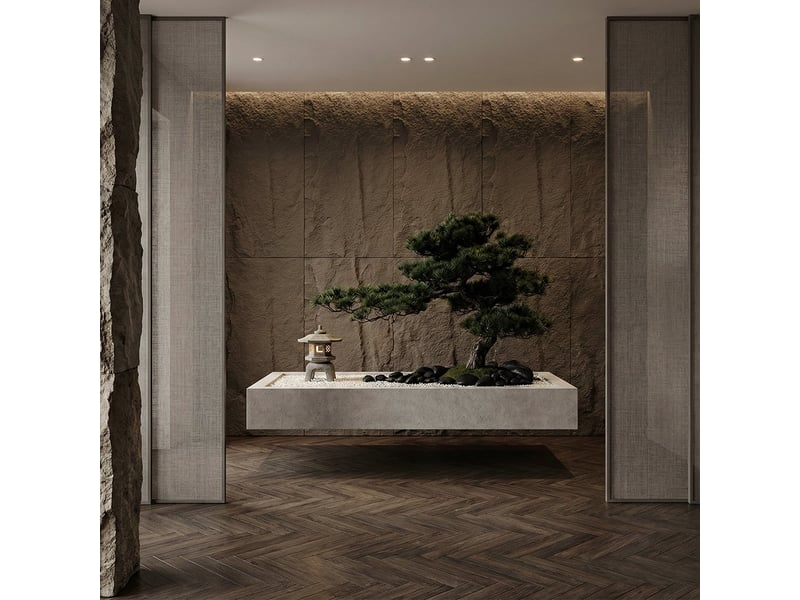 Panneaux décoratifs 3d effet pierre en pu, lot de 10, 120x60x3 - gris foncé - Conforama B
