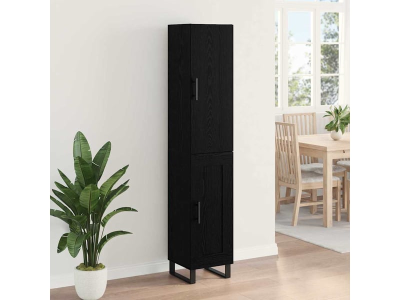  Buffet - haut armoire chêne noir 34,5 x 34 x 180 cm bois d'ingénierie  - Conforama D