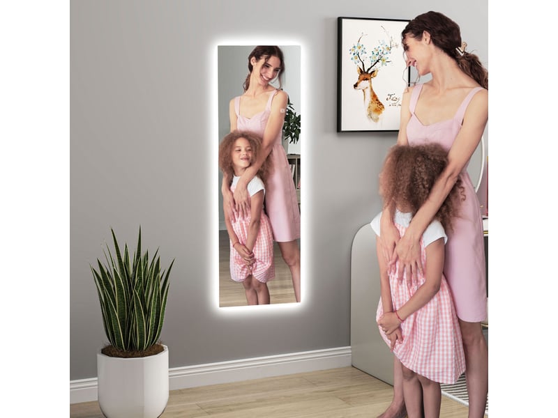  Miroir plein pied led tactile 40 x 120 cm sans cadre evryae  - Conforama D