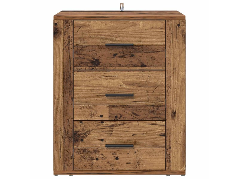 Table de chevet - cabinet de chevet - table de nuit bois ancien 35 x 50 x 60 cm bois d'ingénierie - Conforama E