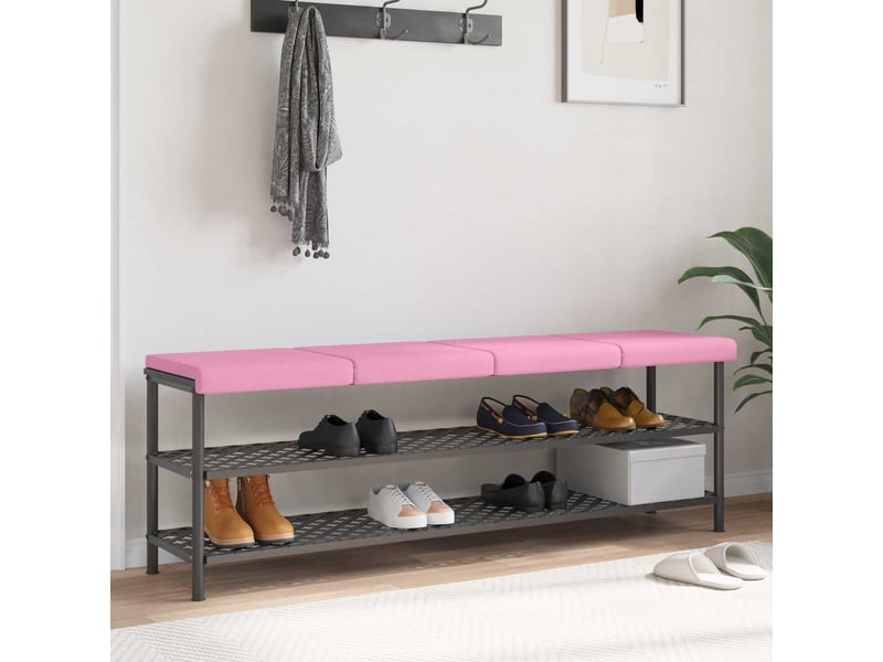  Lot de 4 coussins de banc, coussins d'assise, coussins pour chaisecanapé tissu rose profondeur 35 cm cf52588  - Conforama B