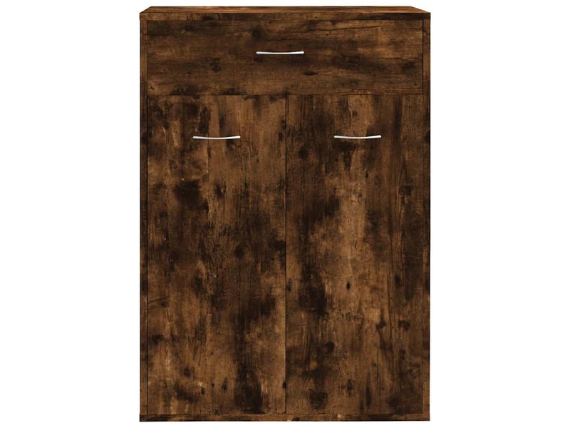  Meuble à chaussure | armoire à chaussures chêne fumé 60x35x84 cm bois d'ingénierie  - Conforama C