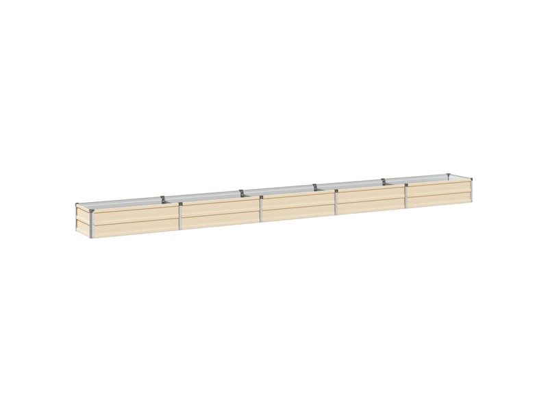  Jardinière - jardin surélevé ivoire 400 x 40 x 24 cm acier laminé à froid  - Conforama A