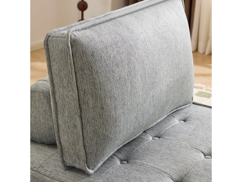 Fauteuil modulable gris clair design contemporain compact pour salon chambre - Conforama D
