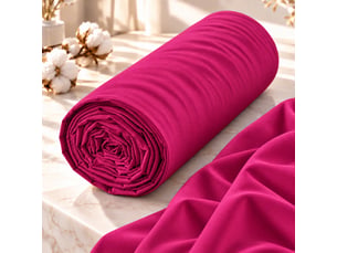 Drap housse 2 en 1 imperméable 90 x 190 cm coton 57 fils duo protect magenta