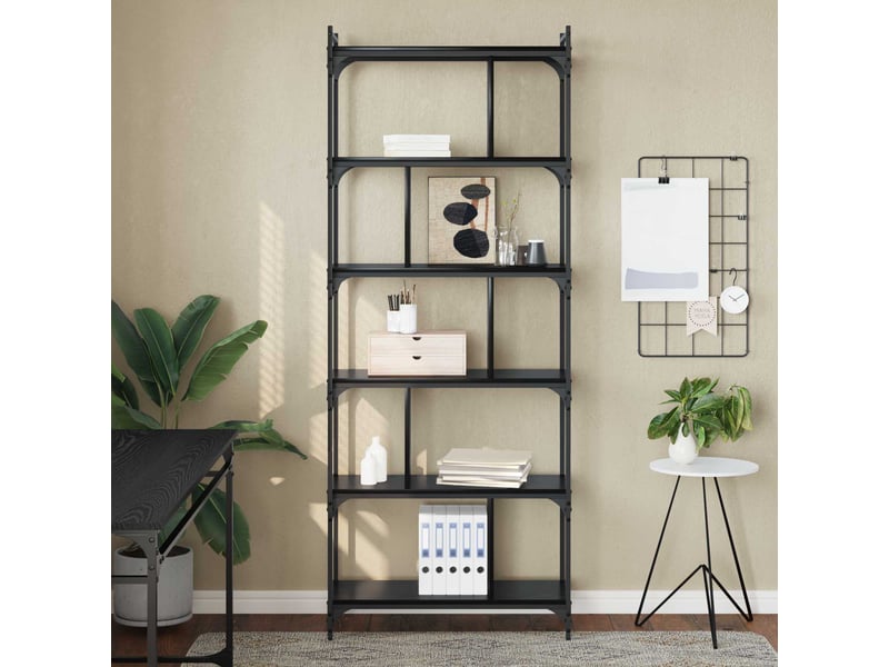  Bibliothèque 5 niveaux, armoire à livres 76 x 32 x 192 cm bois d'ingénierie shl6716  - Conforama D