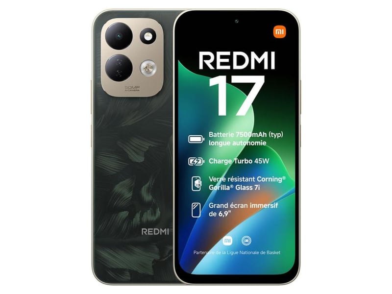 Smartphone 4g 4go ram 256 go redmi 17 vert 6,9 pouces batterie 7500 mah 421705_AADLB59650_6_DROPFR - Conforama A