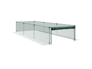 Tente de protection des plantes - 1,25 x 3,73 m - vert - filet anti-insectes - fermeture éclair - cadre en acier