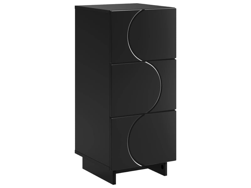  Buffet salon, buffet de rangement noir 33,5x34,5x75 cm bois d'ingénierie shl89627  - Conforama A