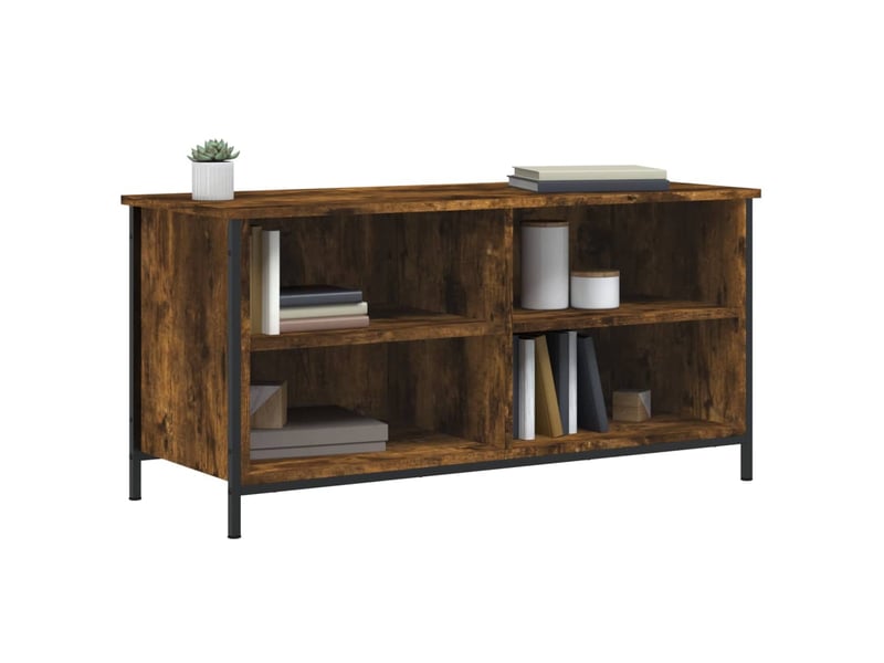  Meuble tv - banc tv - meuble de rangement chêne fumé 100x40x50 cm bois d'ingénierie  - Conforama C