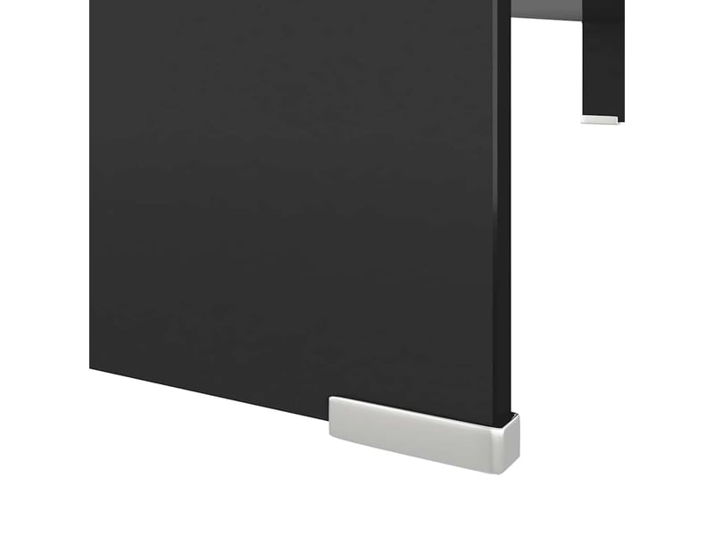  Meuble tv - banc tv - meuble de rangementsupport pour moniteur 100x30x13 cm verre noir  - Conforama E