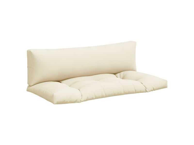  Lot de 2 coussins de palette, coussins de canapé crème tissu cf59523  - Conforama A