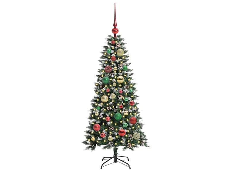  Sapin de noël artificiel, arbre de noël vert 120 cm pvc, plastique et acier shl1215  - Conforama C