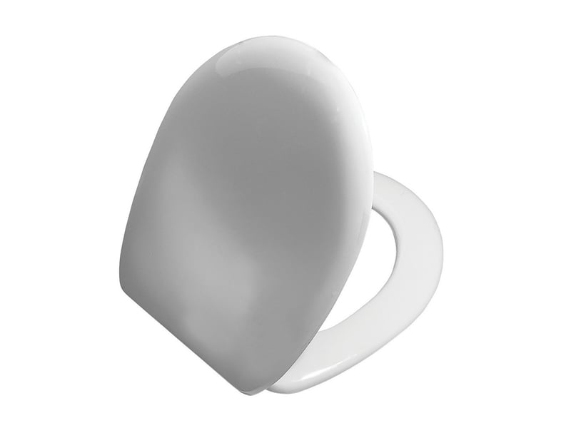  Abattant wc thermoplastique gris clair forme ovale fixation murale 562459 - Conforama A