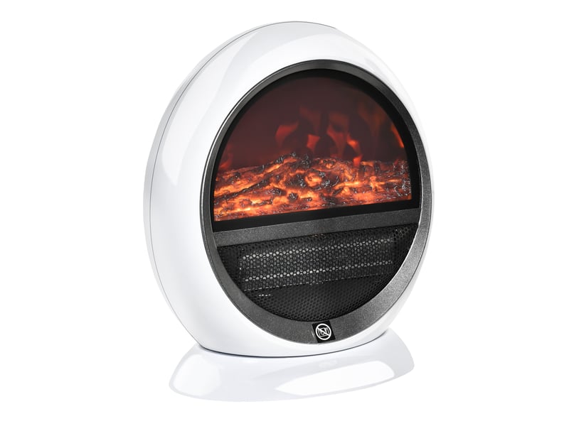  Cheminée électrique portable avec effet flamme rotative, puissance 1500 w, protection contre la surchauffe et le basculement, les pièces de 10 à 15 m²  - Conforama A