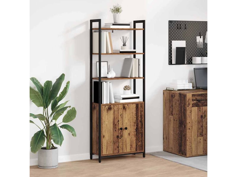  Bibliothèque 6 niveaux, armoire à livres 60 x 24 x 161 cm bois d'ingénierie shl8859  - Conforama B
