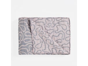 Plaid réversible en coton matelassé 190x135 double - rose
