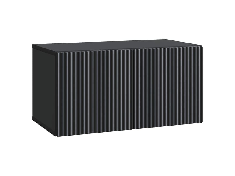  Meuble tv - banc tv - meuble de rangement mural 59,5 x 31 x 30 cm noir bois d'ingénierie  - Conforama A