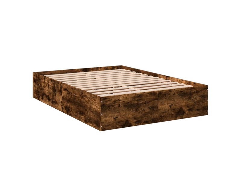  Lit double- lit adulte -  cadre de lit sans matelas chêne fumé 120x190 cm  - Conforama B