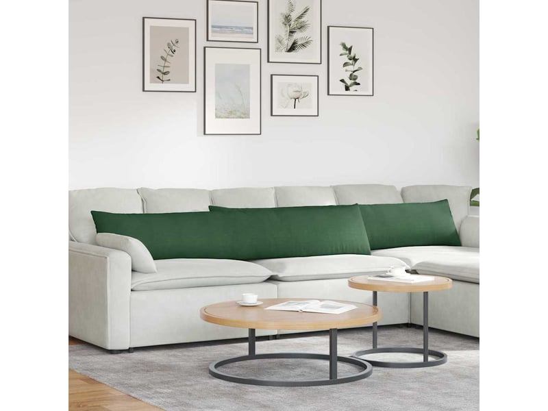  Lot de 2 coussins de canapé, coussins décoratifs vert foncé 200 x 40 cm cf59182  - Conforama B