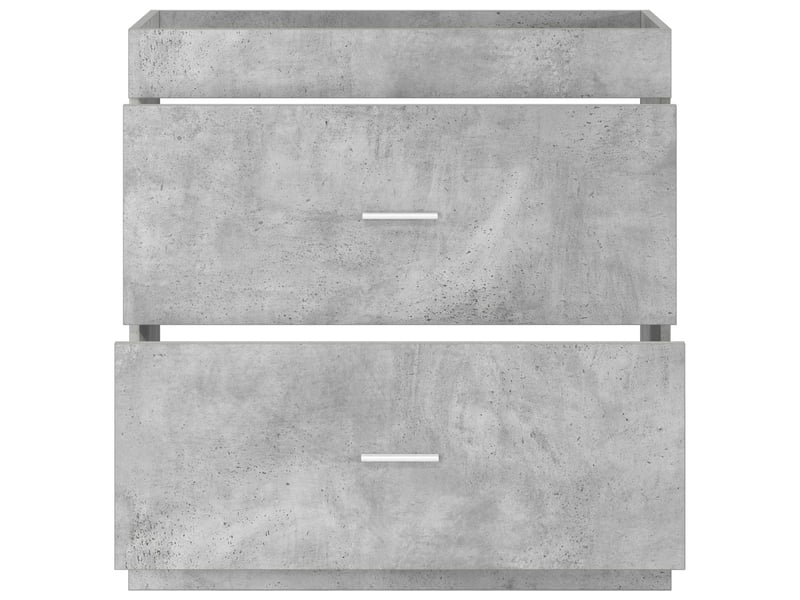  Meuble sous lavabo de salle de bain, commode gris béton shl3534  - Conforama D