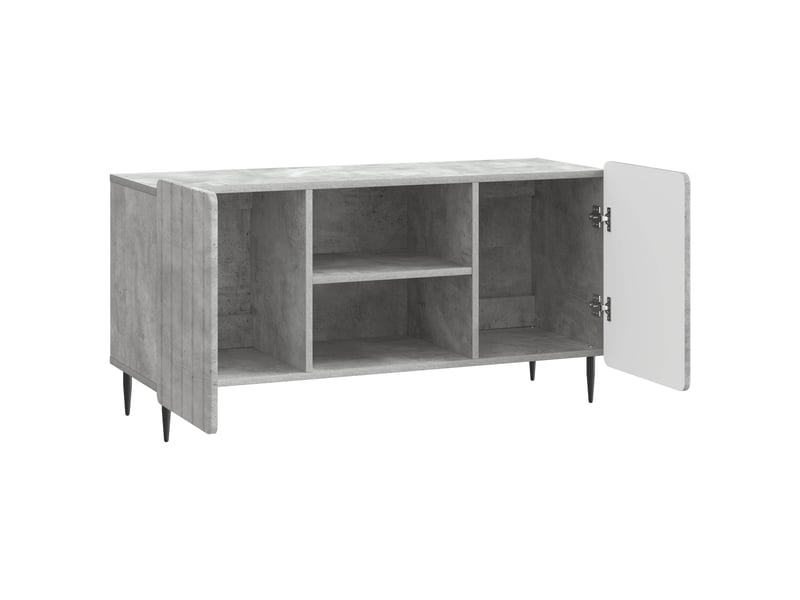  Meuble tv - banc tv - meuble de rangement 102 x 34,5 x 52 cm gris béton bois d'ingénierie  - Conforama E