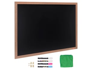 Vevor tableau noir magnétique 89x117 cm, cadre bois, 4 marqueurs.