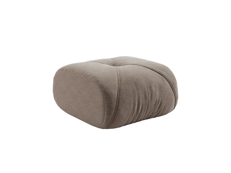 Repose-pieds elowin en chenille taupe SF20250056008 - Conforama E