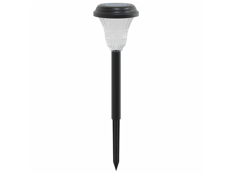  Lot de 12 lampes solaires décoratives jardin 8,5 x 31 cm avec éclairage automatique style moderne en plastique noir 02_0056664  - Conforama C
