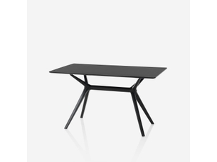 Table de salle à manger intérieur extérieur en polypropylène scott - noir