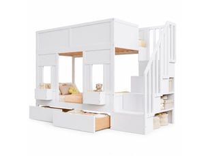 Lit mezzanine 90x200 cm MEULVA   coloris blanc