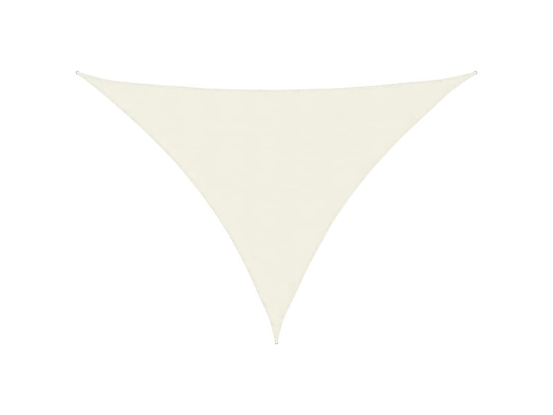  Voile de parasol - voile d'ombrage tissu oxford triangulaire 5x7x7 m crème  - Conforama A