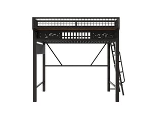 Lit mezzanine 90x200 cm MAISONORA coloris noir