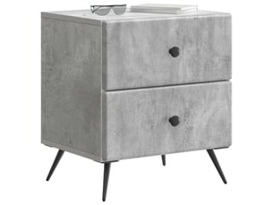 Table de chevet 2 pièces gris béton 43 x 34,5 x 47,5 cm