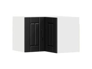 Meuble mural de cuisine, armoire d'angle cuisine lucca noir 57x57x40cm