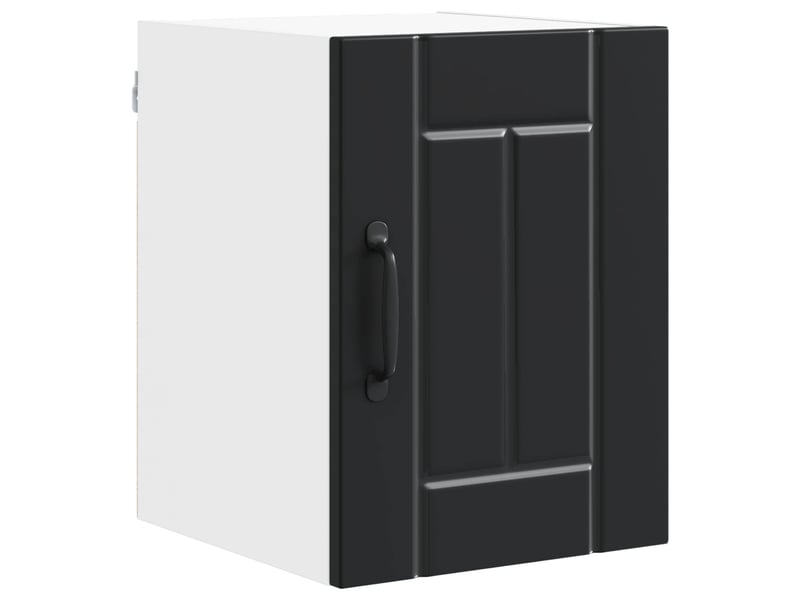  Meuble mural de cuisine | armoire de cuisine 2 pcs noir bois d'ingénierie shl1918  - Conforama E