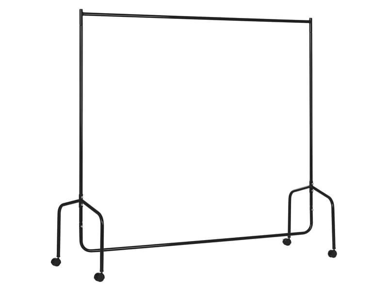  Portant à vêtements à roulettes tringle 180 x 60 x 170 cm capacité 140 kg gain de place industriel moderne en acier noir 21_0000106  - Conforama A