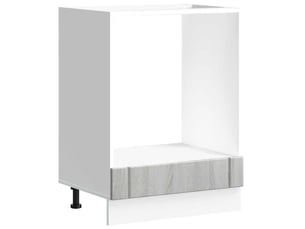 Armoire de cuisine, armoire de four lucca sonoma gris bois d'ingénierie