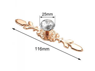 Bouton de meuble en cristal diamant doré, décoration pour meubles