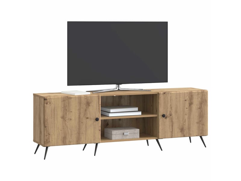  Meuble tv - banc tv - meuble de rangement 150 x 31 x 50 cm chêne artisanal bois d'ingénierie  - Conforama C