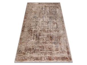 Tapis laris 769 beige   cuivre – lignes classique, vintage, franges 80x300 cm