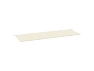 Coussin de banc de jardin, coussin d'assise crème 150x50x3 cm tissu oxford cf52714