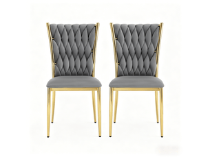 Lot de 2 chaises design haut dossier - bureau à domicile, cuisine et salon